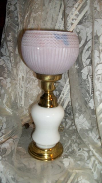 Vintage Reverse Painted Glass Globe or Shade