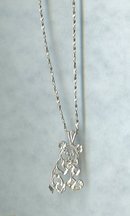 Silver Chain & Tedy Bear Pendant