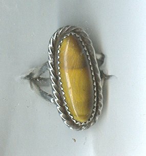 Silver & Tigereye Ring