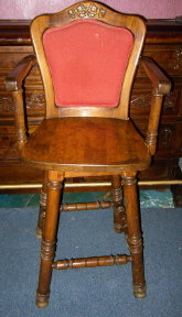 Large Wood Bar w/Brass Foot Rail & 2 Stools ***MUST SEE****