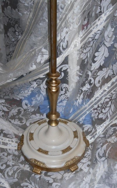 Vintage Brass Floor Lamp w/3 Lights
