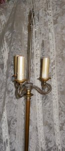 Vintage Brass Floor Lamp w/3 Lights