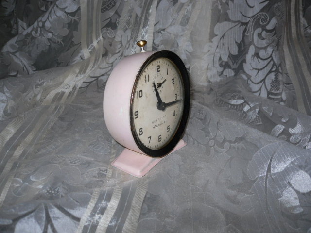 Vintage RETRO Pink Westclox Alarm Clock