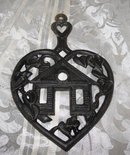 Vintage Cast Iron Heart Trivet