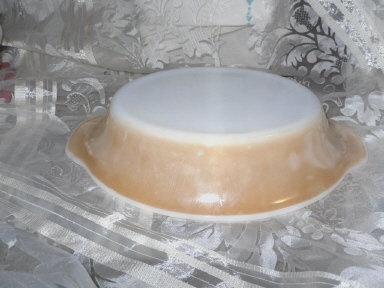 Vintage Fire King Peach Lustre Divided Dish