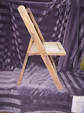 Vintage Children's Wooden Folding Chair