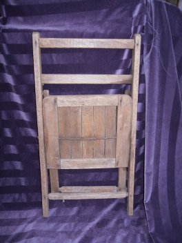Vintage Children's Wooden Folding Chair