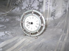 Enamel & Rhinestone Clock