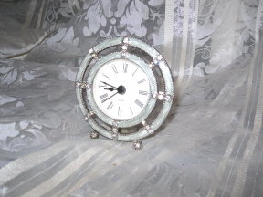 Enamel & Rhinestone Clock