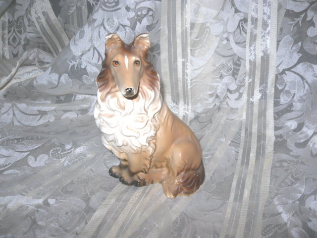 Vintage Porcelain Collie Figurine