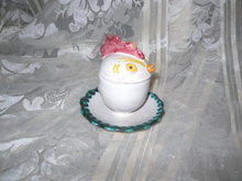 Vintage Rooster Figural Egg Cup