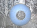 Vintage 3 Chain Dish Blue Glass Light Shade