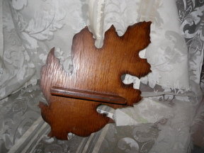Vintage Wooden Leaf Wall Shelf