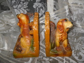 Vintage Hunting Dog Bookends