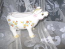 Vintage Ceramic Cow Planter
