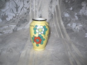 Vintage Porcelain Yellow Vase