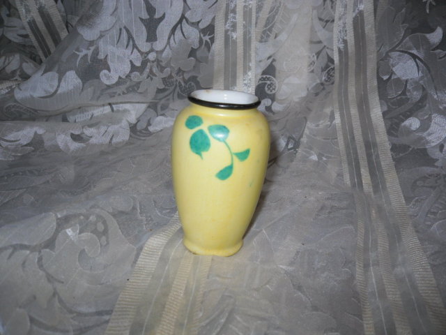 Vintage Porcelain Yellow Vase