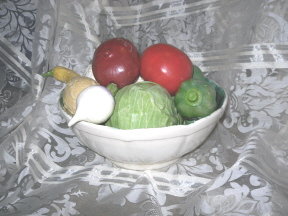 Large Ceramic Vegetable & Bowl Set