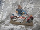 Americana Chopper Motorcycle & Biker Dude