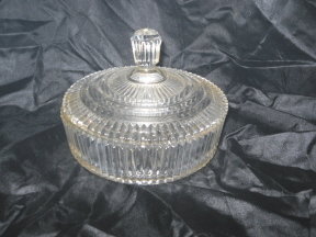 Vintage Glass Candy Dish w/Cover
