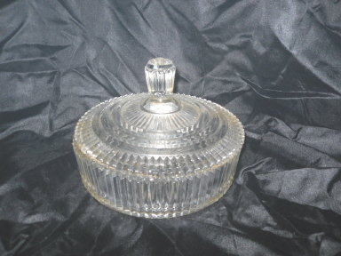 Vintage Glass Candy Dish w/Cover