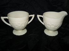 Vintage Indiana Custard Glass Cream & Sugar Set