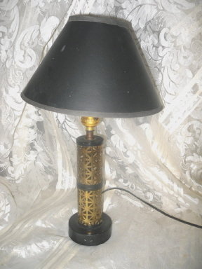Vintage Black & Gold Metal Lamp
