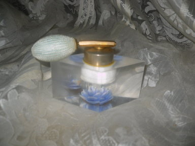 Vintage Jane-Art Lucite Perfume Bottle & Atomizer