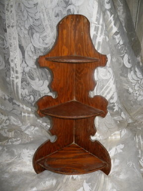 Vintage Wooden Corner Shelf