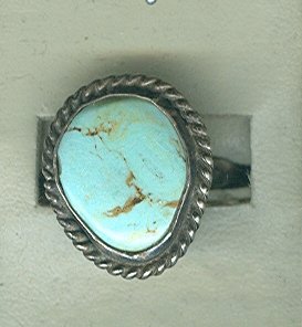 Vintage Sterling Silver & Turquoise Ring