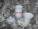 Vintage Oriental Porcelain Teacup w/Lid & Brew Basket Insert