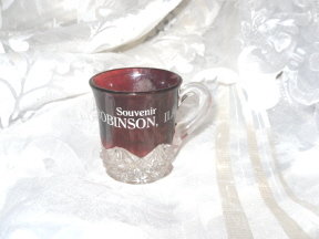 Vintage Stained Ruby Glass Miniature Cup
