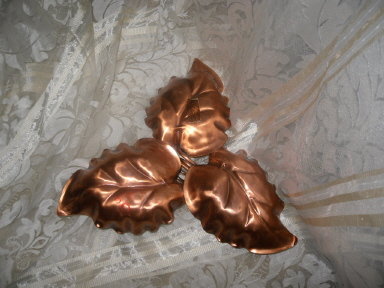 Vintage Gregorian Copper Leaf Dish