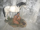 Native American Brave & Horse Figurine **2 Piece