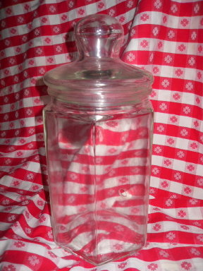 Vintage Large Glass Cookie Jar or Counter Jar