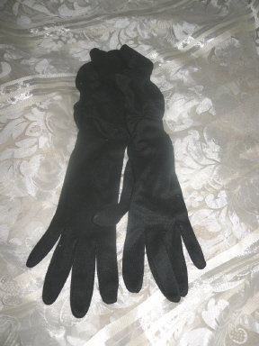 Vintage Long Black Gloves