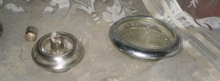 Vintage Whiting Davis Silver Table Lighter