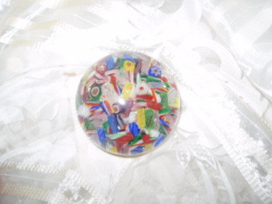 Millefiori & Latticinio Twist Cane Paperweight Baccarat or Clichy ???