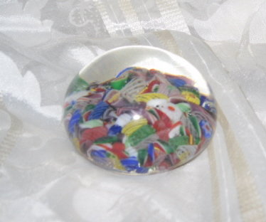Millefiori & Latticinio Twist Cane Paperweight Baccarat or Clichy ???