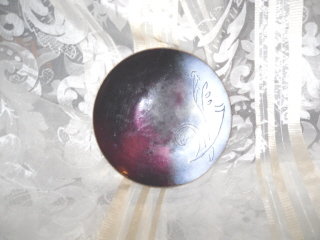 Vintage Purple Enamel over Copper Plate **Signed by Potter & Mellen