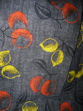 Retro Vintage Fabric w/Fruit