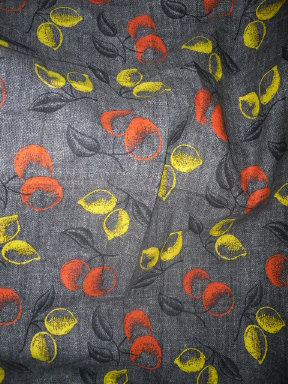 Retro Vintage Fabric w/Fruit