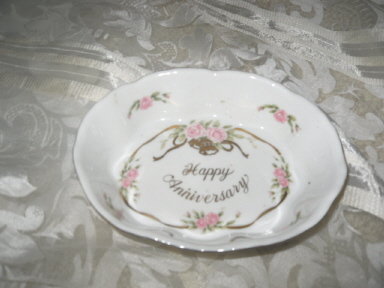 Lefton Porcelain Anniversary Dish