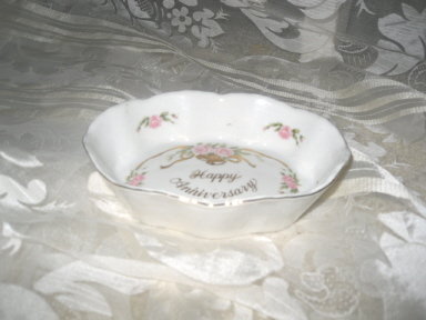 Lefton Porcelain Anniversary Dish