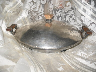 Vintage Hand Hammered Silver Serving Dish by Simpson Hall Miller & Co.