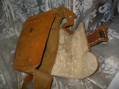 Vintage Leather Saddle Purse or Handbag