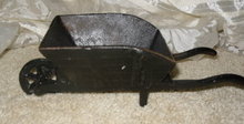 Vintage Small Cast Iron Wheel Barrow