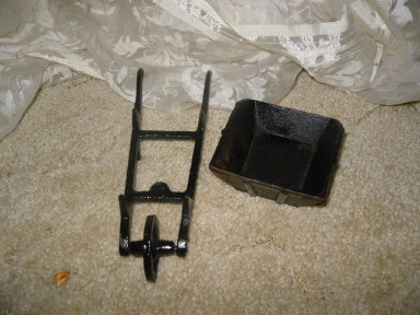 Vintage Small Cast Iron Wheel Barrow