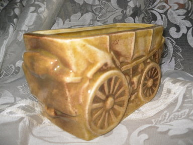 Vintage Covered Wagon Planter