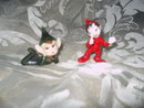 Vintage Pixie Figurine Pair